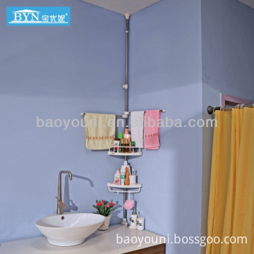 BAOYOUNI plastic bathroom corner shelves plastic bathroom shelf bath supplies extendable rack DQ-0931